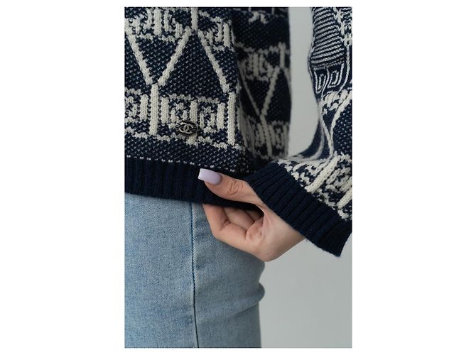 14C Cashmere-Pullover Chanel & Lagerfeld Resort 2014 40it Singapur Laufsteg Mehrfarben - Ansicht 6