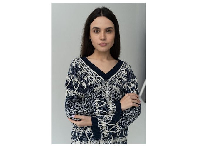 14C Cashmere-Pullover Chanel & Lagerfeld Resort 2014 40it Singapur Laufsteg Mehrfarben - Ansicht 7