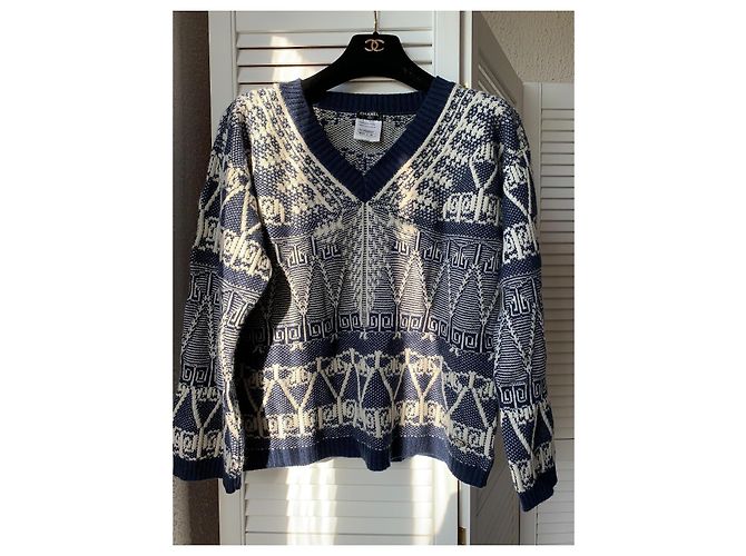 14C Cashmere-Pullover Chanel & Lagerfeld Resort 2014 40it Singapur Laufsteg Mehrfarben - Ansicht 9