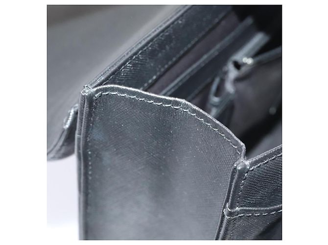 Borsa da lavoro in pelle nera e argento Burberry Auth ep5521 Nero - vista 11