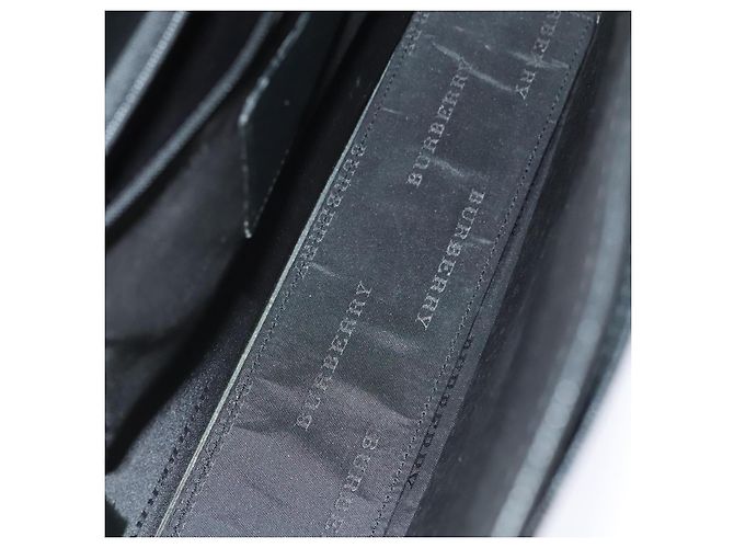 Borsa da lavoro in pelle nera e argento Burberry Auth ep5521 Nero - vista 12