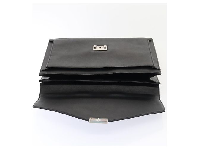 Borsa da lavoro in pelle nera e argento Burberry Auth ep5521 Nero - vista 17