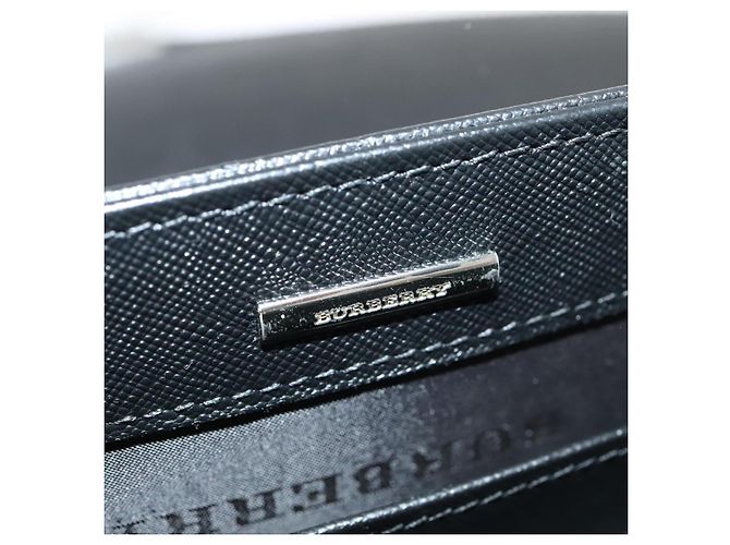 Borsa da lavoro in pelle nera e argento Burberry Auth ep5521 Nero - vista 18