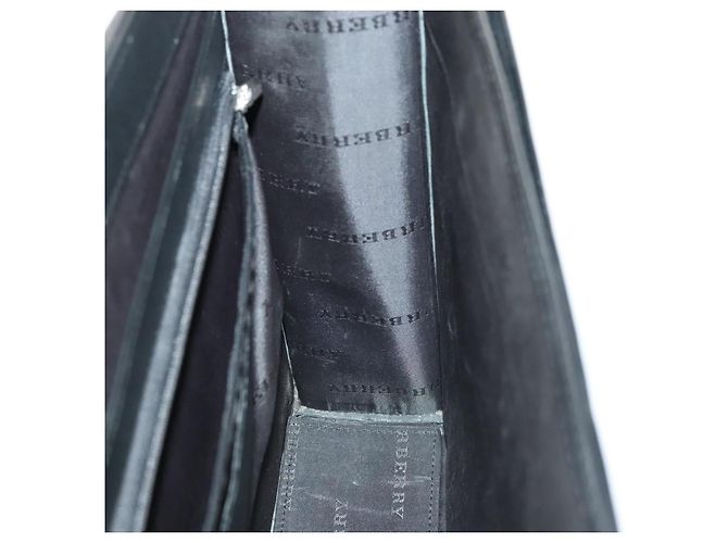 Borsa da lavoro in pelle nera e argento Burberry Auth ep5521 Nero - vista 20