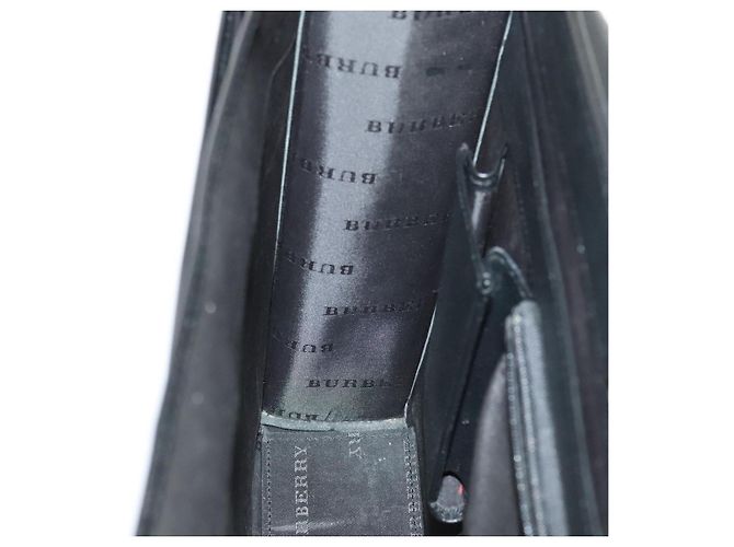 Borsa da lavoro in pelle nera e argento Burberry Auth ep5521 Nero - vista 21