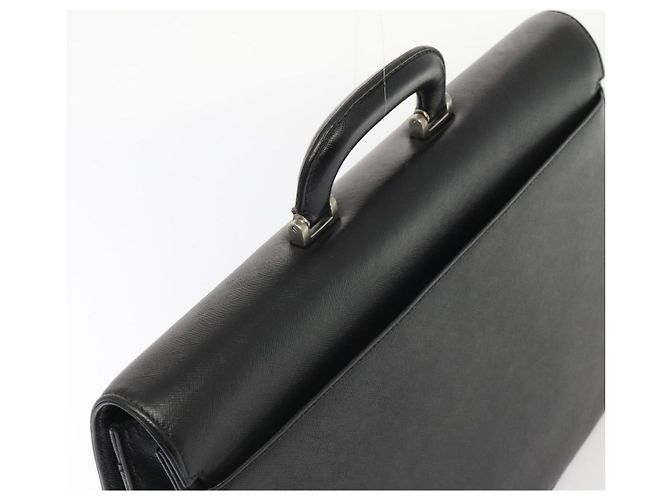 Borsa da lavoro in pelle nera e argento Burberry Auth ep5521 Nero - vista 6