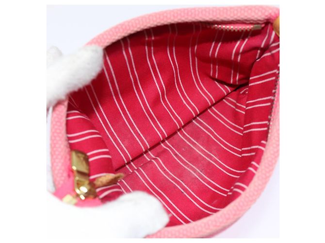 LOUIS VUITTON Antigua Pochette Plat PM Pouch Rosa M40068 LV Auth hk1603 Marrone - vista 11