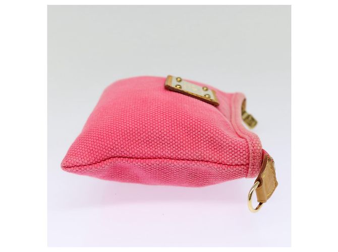 LOUIS VUITTON Antigua Pochette Plat PM Pouch Rosa M40068 LV Auth hk1603 Marrone - vista 4