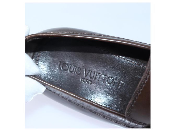 LOUIS VUITTON Schuhe Leder 7 Braun LV Auth bs17139 - Ansicht 10