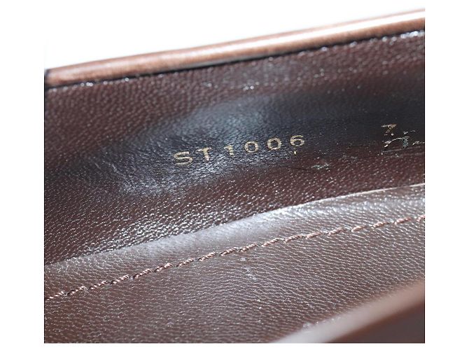 LOUIS VUITTON Schuhe Leder 7 Braun LV Auth bs17139 - Ansicht 16