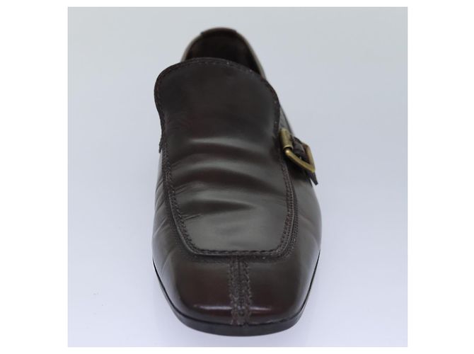 LOUIS VUITTON Schuhe Leder 7 Braun LV Auth bs17139 - Ansicht 17