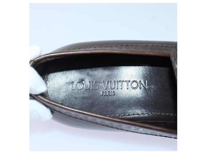 LOUIS VUITTON Schuhe Leder 7 Braun LV Auth bs17139 - Ansicht 24