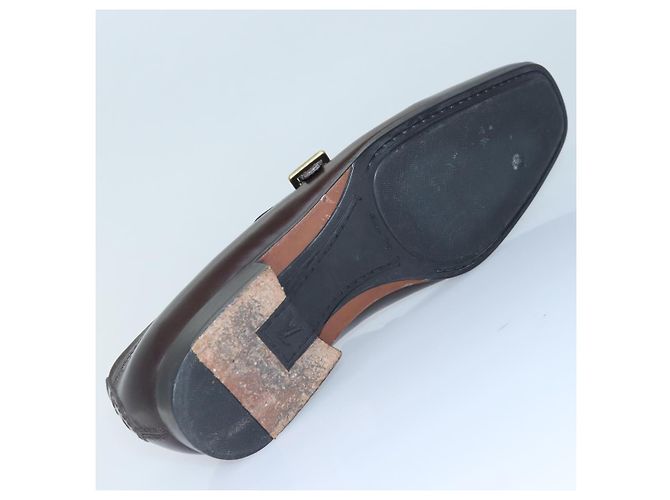 LOUIS VUITTON Schuhe Leder 7 Braun LV Auth bs17139 - Ansicht 6