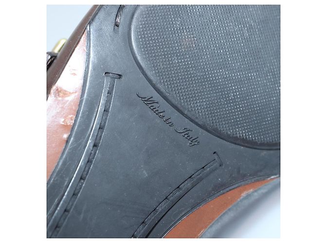 LOUIS VUITTON Schuhe Leder 7 Braun LV Auth bs17139 - Ansicht 7