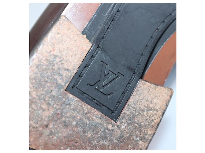LOUIS VUITTON Schuhe Leder 7 Braun LV Auth bs17139 - Ansicht 8