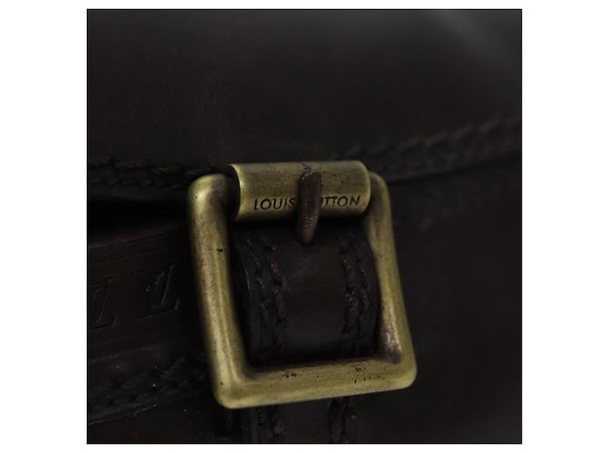 LOUIS VUITTON Schuhe Leder 7 Braun LV Auth bs17139 - Ansicht 9