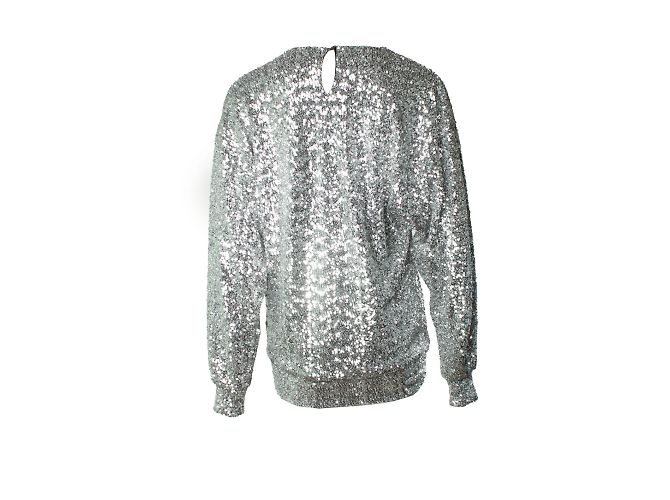 Isabel Marant, glitzerndes Langarmoberteil Silber - Ansicht 3