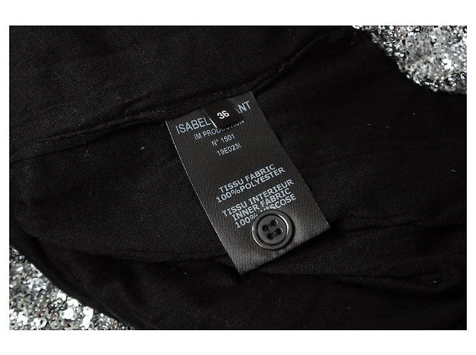 Isabel Marant, glitzerndes Langarmoberteil Silber - Ansicht 5