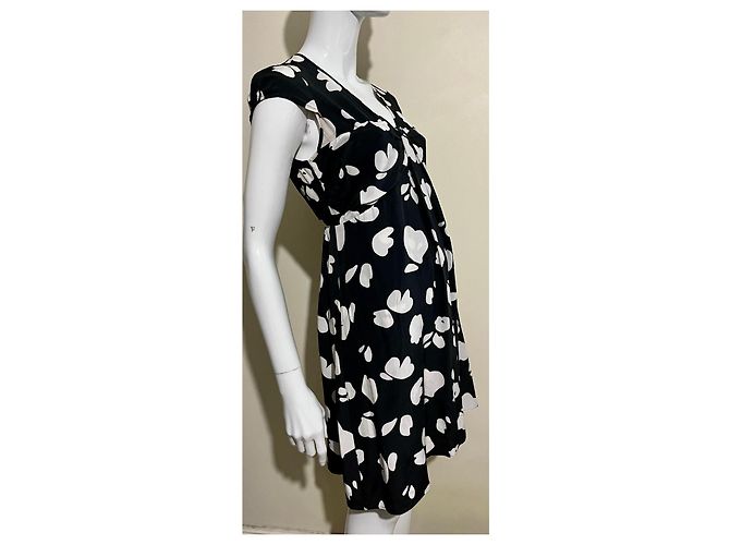 Joseph Abito in seta vintage bianco e nero - vista 3