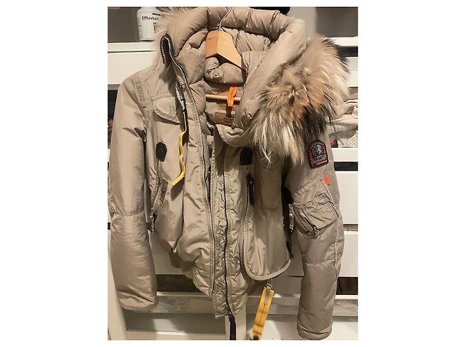 Chaqueta de plumas Parajumpers Beige de Piel de Conejo Talla 36 - vista 2