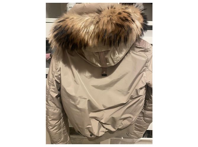 Chaqueta de plumas Parajumpers Beige de Piel de Conejo Talla 36 - vista 4