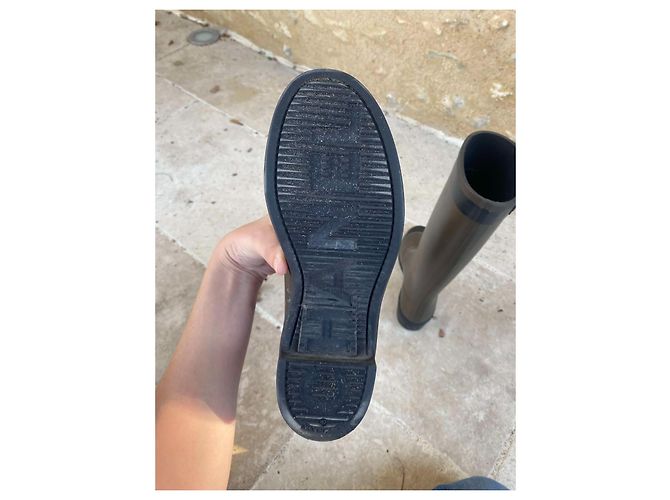 Botas de goma Chanel kaki talla 40 Caqui - vista 6