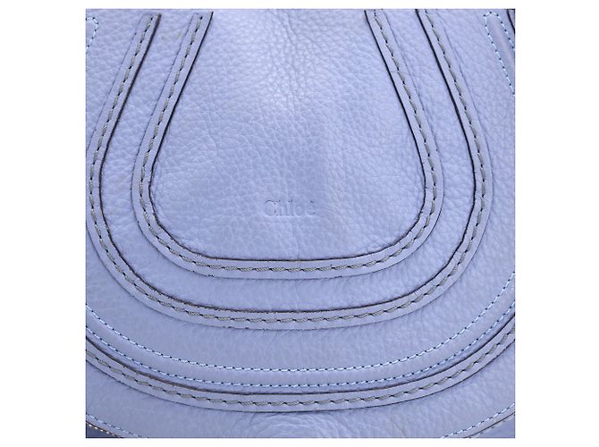 Borsa a tracolla Marcie Medium Chloé in pelle blu grana - vista 2
