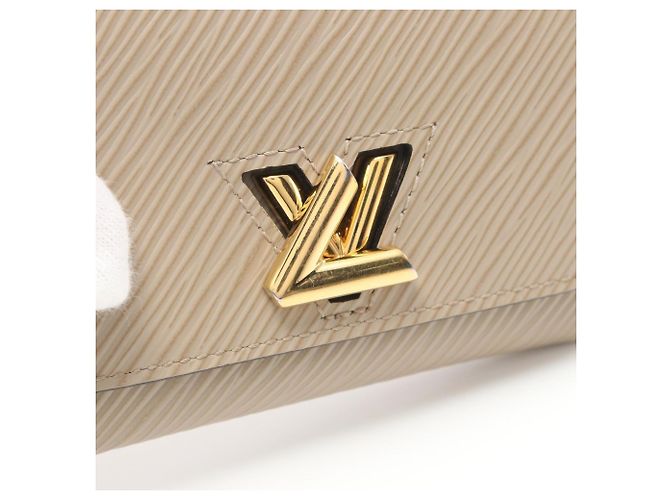 Twist Billetera bi-fold de cuero Epi Louis Vuitton Beige - vista 10