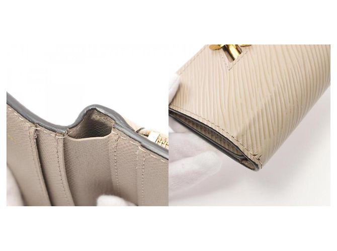 Twist Billetera bi-fold de cuero Epi Louis Vuitton Beige - vista 11