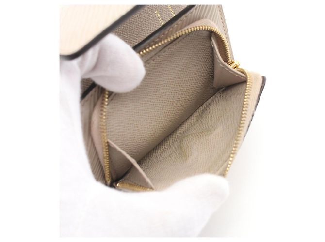 Twist Billetera bi-fold de cuero Epi Louis Vuitton Beige - vista 6