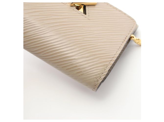 Twist Billetera bi-fold de cuero Epi Louis Vuitton Beige - vista 9