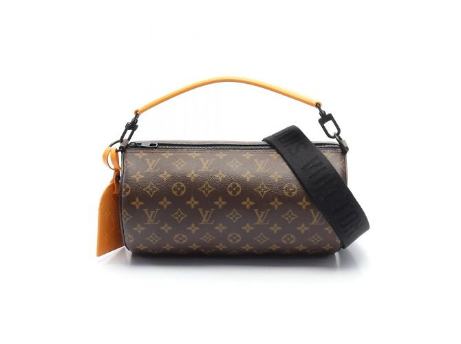 Borsa Soft Polochon MM Louis Vuitton Marrone Arancione Monogramma - vista 2