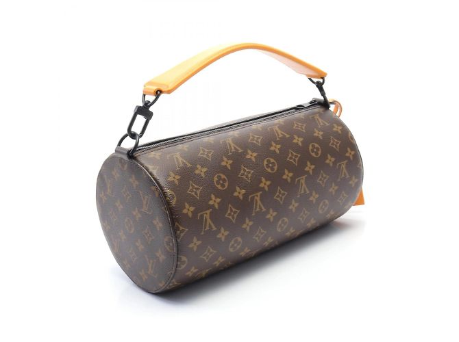 Borsa Soft Polochon MM Louis Vuitton Marrone Arancione Monogramma - vista 3