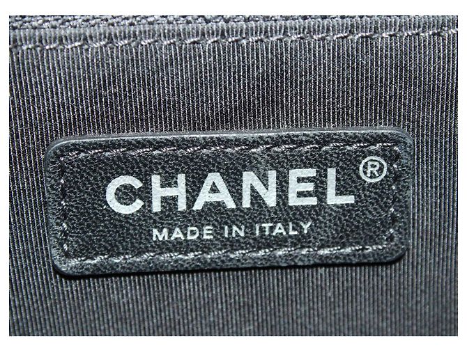 Borsa a tracolla Gabrielle ricamata Chanel Parigi-Hamburgo in lana blu Blu navy - vista 15