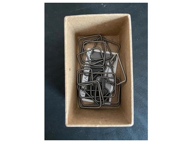 Autre Marque Collana Girocollo La Mollla con Maglie Quadrate in Acciaio Argento - vista 10