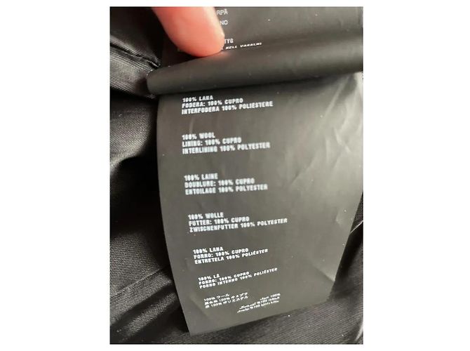 Prada Cavalry Twill Wolljacke Schwarz - Ansicht 6