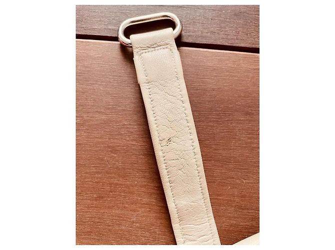 Autre Marque Pochette in pelle Delphine Charlotte Parmentier Beige Crema - vista 5