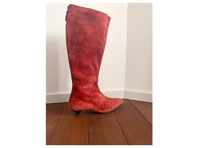 Botas Philippe Model de piel de ciervo rojo naranja Roja - vista 2