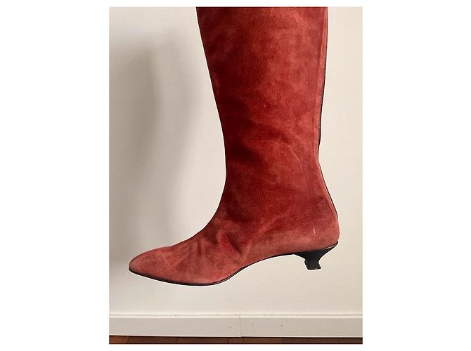 Botas Philippe Model de piel de ciervo rojo naranja Roja - vista 3