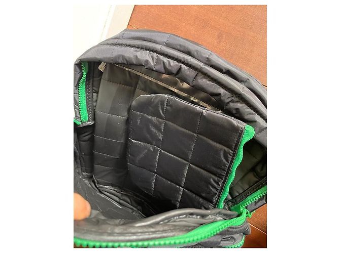 Autre Marque Dorotennis Quilted Backpack Black and Green - view 2