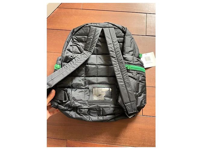 Autre Marque Dorotennis Quilted Backpack Black and Green - view 3