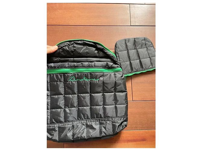 Autre Marque Dorotennis Quilted Backpack Black and Green - view 5