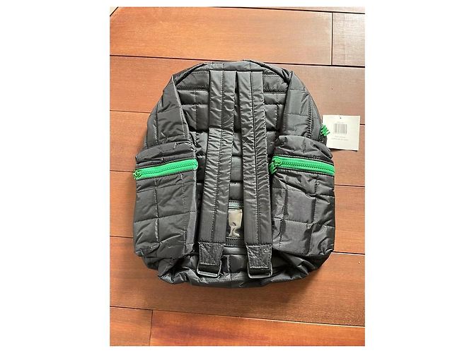 Autre Marque Dorotennis Quilted Backpack Black and Green - view 6