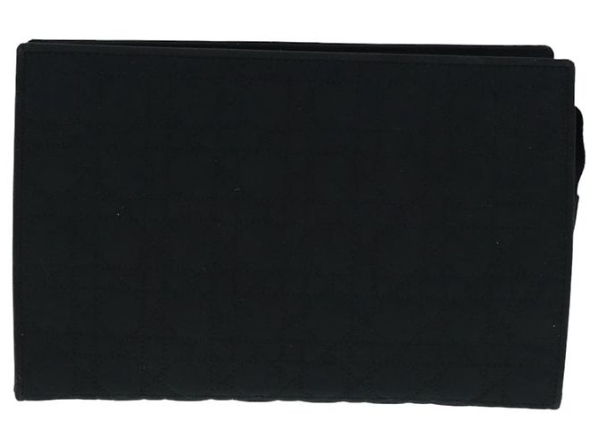 Pochette Canage in Nylon Nero e Oro Autentica Christian Dior ep5643 D'oro - vista 2
