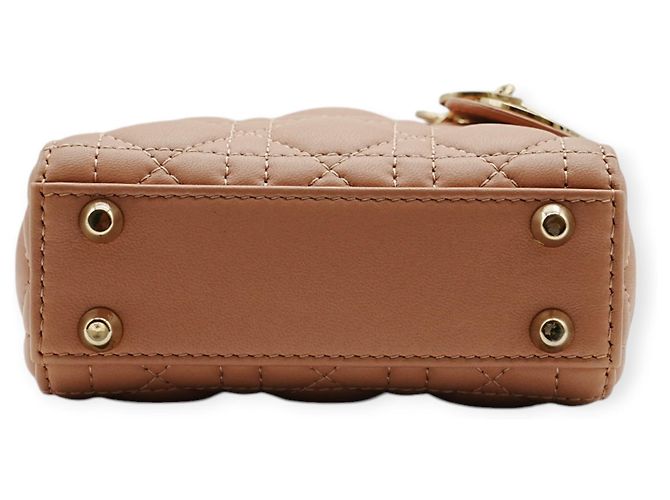 Bolsa de ombro Lady Dior Micro rosa - vista 5