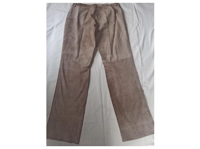 Armani Jeans Wildlederhose beige weit geschnittene Passform - Ansicht 2