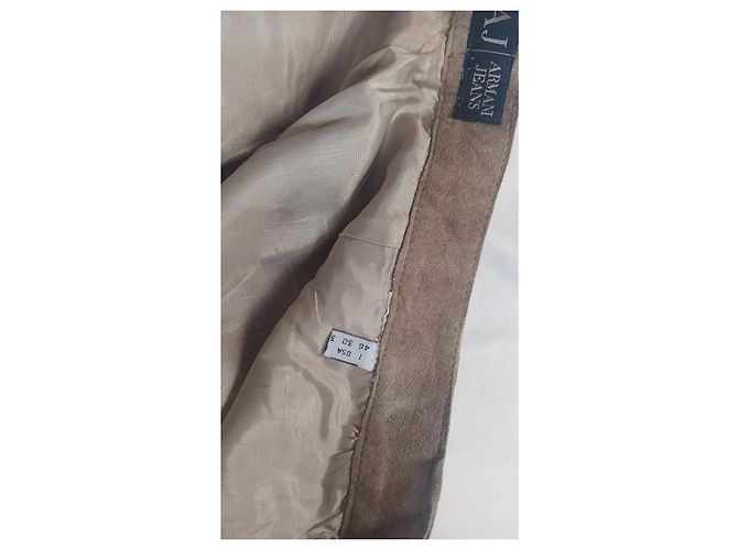 Armani Jeans Wildlederhose beige weit geschnittene Passform - Ansicht 3