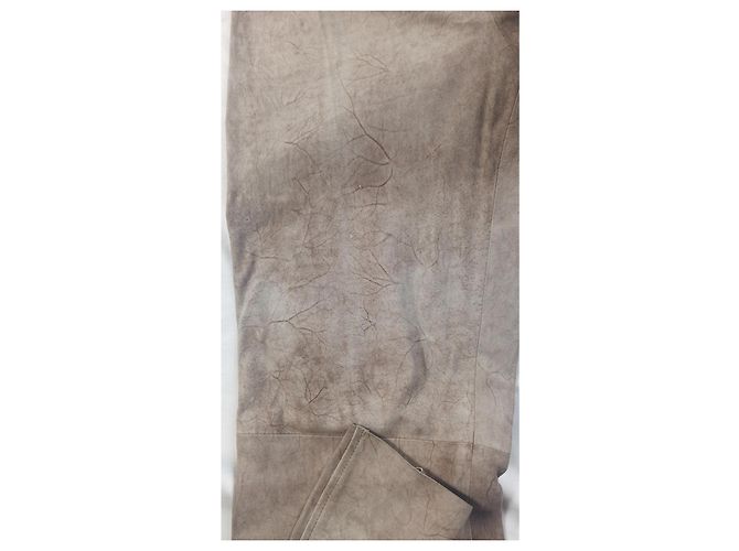 Armani Jeans Wildlederhose beige weit geschnittene Passform - Ansicht 4
