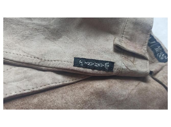 Armani Jeans Wildlederhose beige weit geschnittene Passform - Ansicht 5