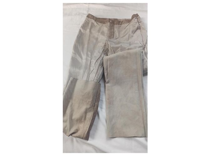 Armani Jeans Wildlederhose beige weit geschnittene Passform - Ansicht 7